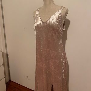 Velvet Slit Dress